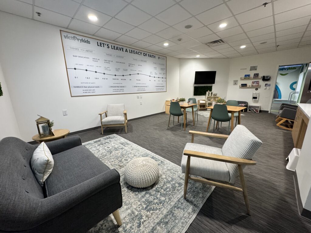 Victory Church Family Room is a warm, welcoming space for families