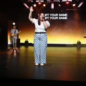 Young adults leading worship at Victory Church in Audubon, PA